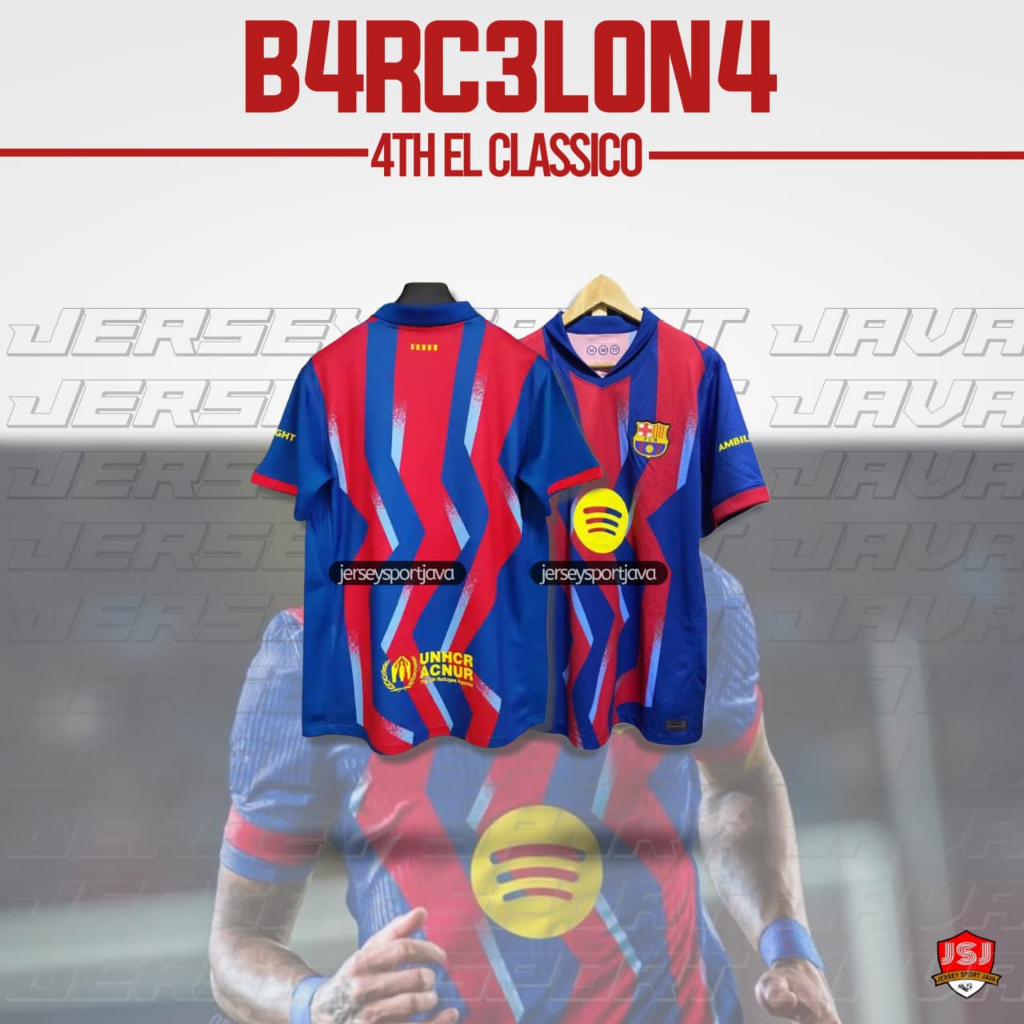 ( BISA COD ) JERSEY BAJU BOLA PRIA BARCELONA 4TH EL CLASSICO 2025 2026 NEW GRADE ORI IMPORT - BEST H