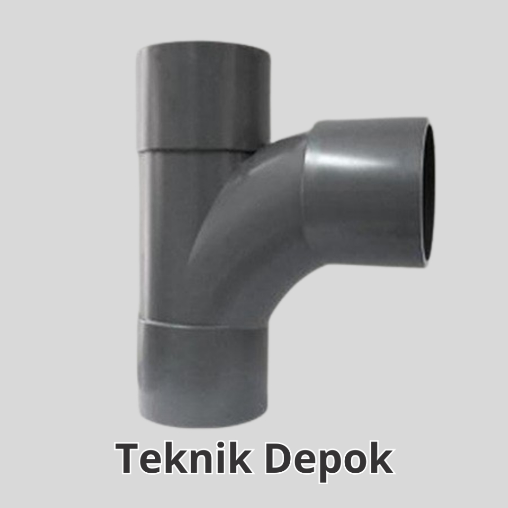 Large Radius Tee AW 3 x 2 inch Rucika Sambungan Pipa Paralon Rucika Cabang 3 TY T Tee Way 90 derajat