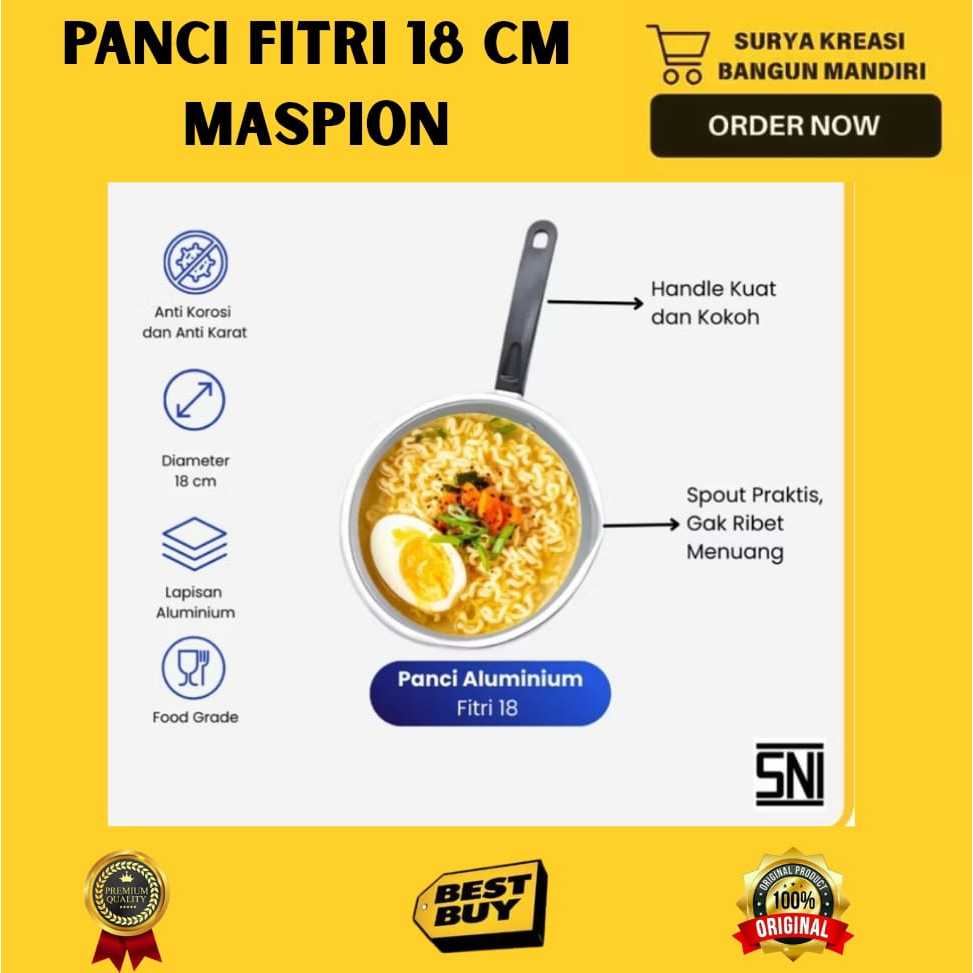 PANCI ALUMUNIUM JAWA PANCI ALMUNIUM JAWA PANCI JAWA PANCI REBUS MIE PANCI MIE PANCI FITRI 18 CM MASP
