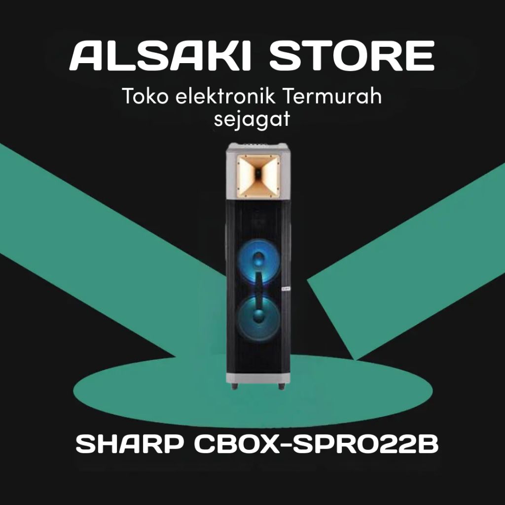 Sharp CBOX-SPRO22B Speaker Aktif 12 Inch 120W Bluetooth Hitam