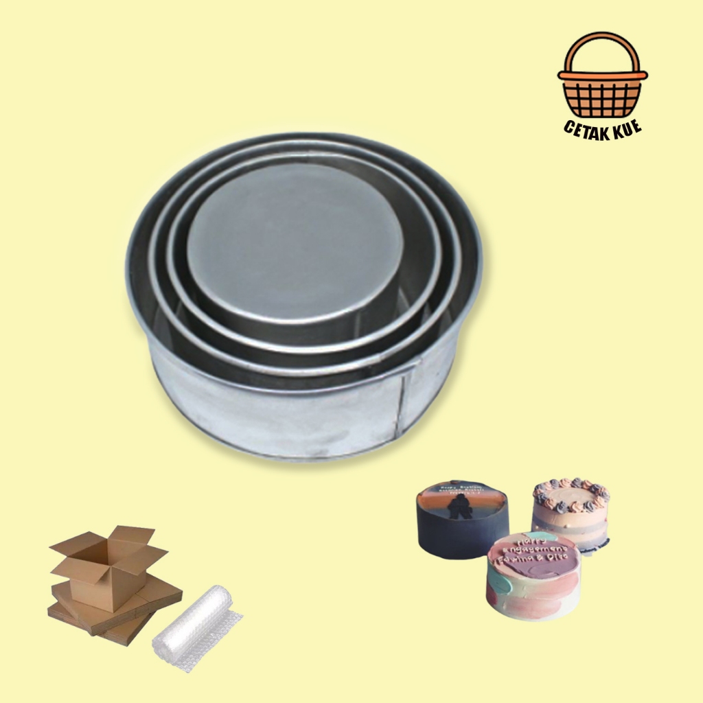 LOYANG CETAKAN KUE ROTI COKLAT BROWNIES KUKUS BENTUK BUNDAR BULAT UKURAN KECIL