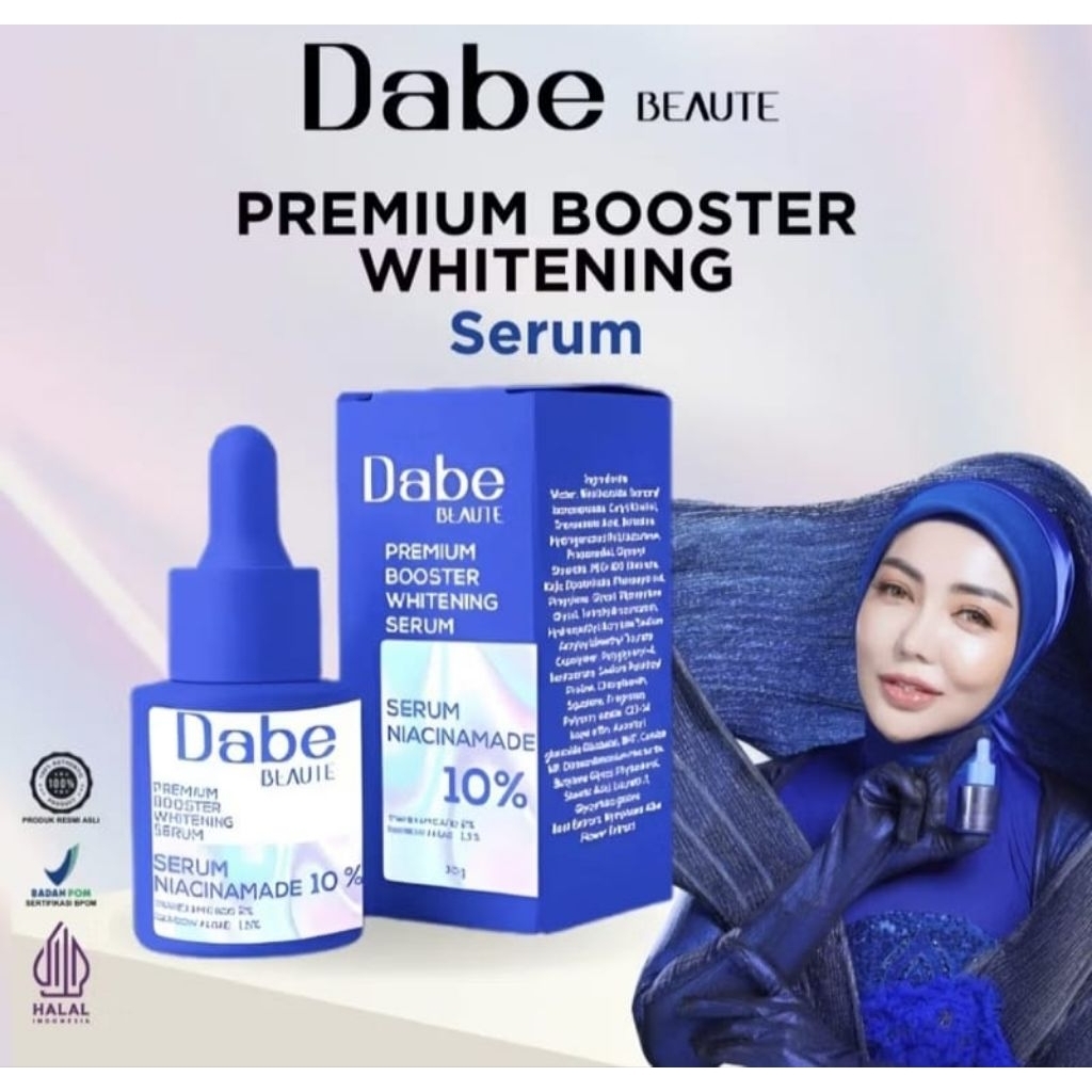 premium booster whitening serum dabe beauty perwatan wajah