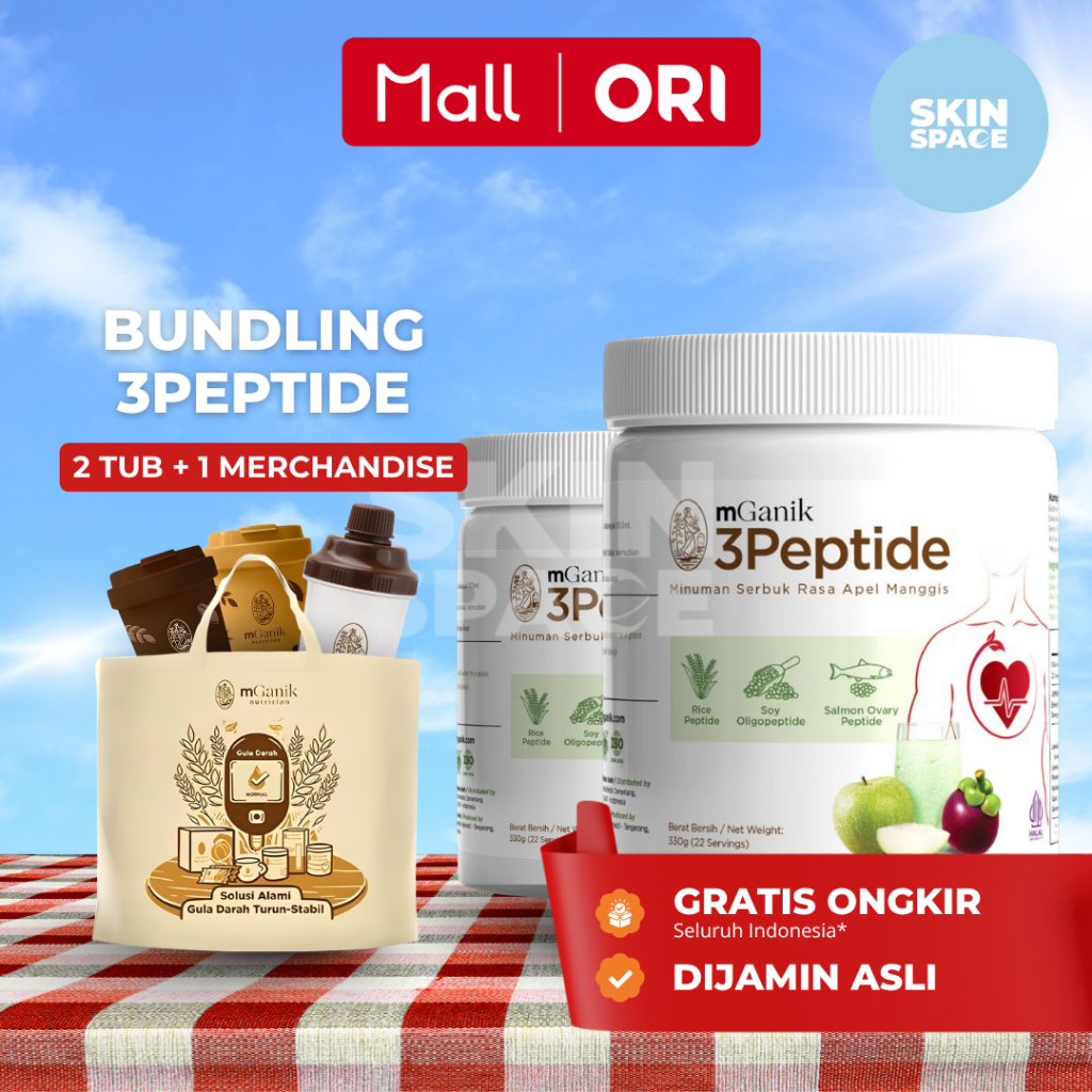 Bundling mGANIK 3Peptide 2 tub + Official Merchandise Official Store