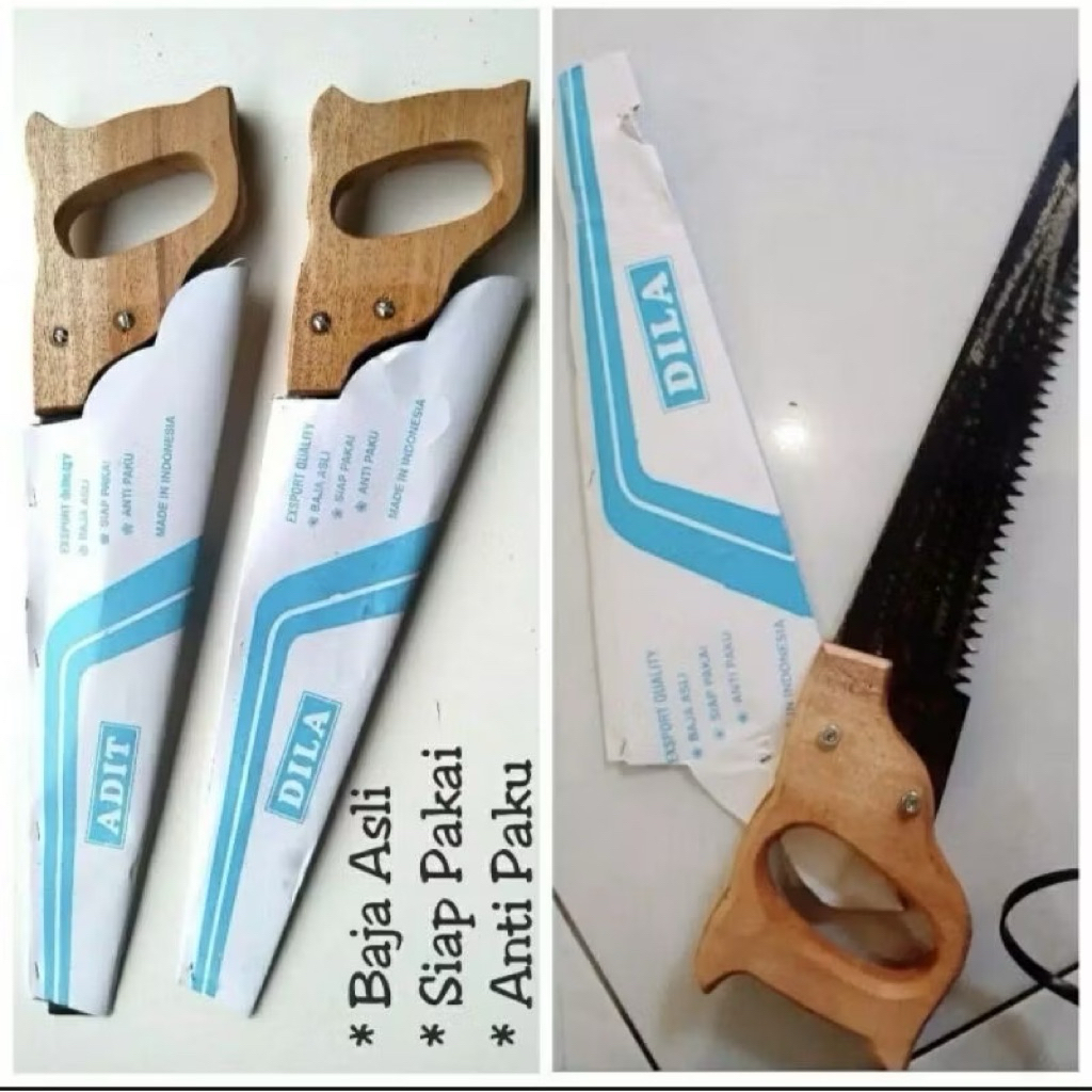 Paket Tukang -Gergaji kayu baja asli siap pakai-palu kambing -linggis mini-meteran viper