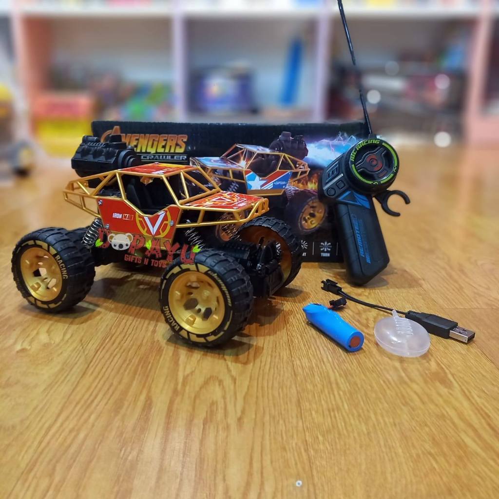 Mainan Mobil Jeep RC ROCK CRAWLER AVENGERS SK668-10 ada Asap