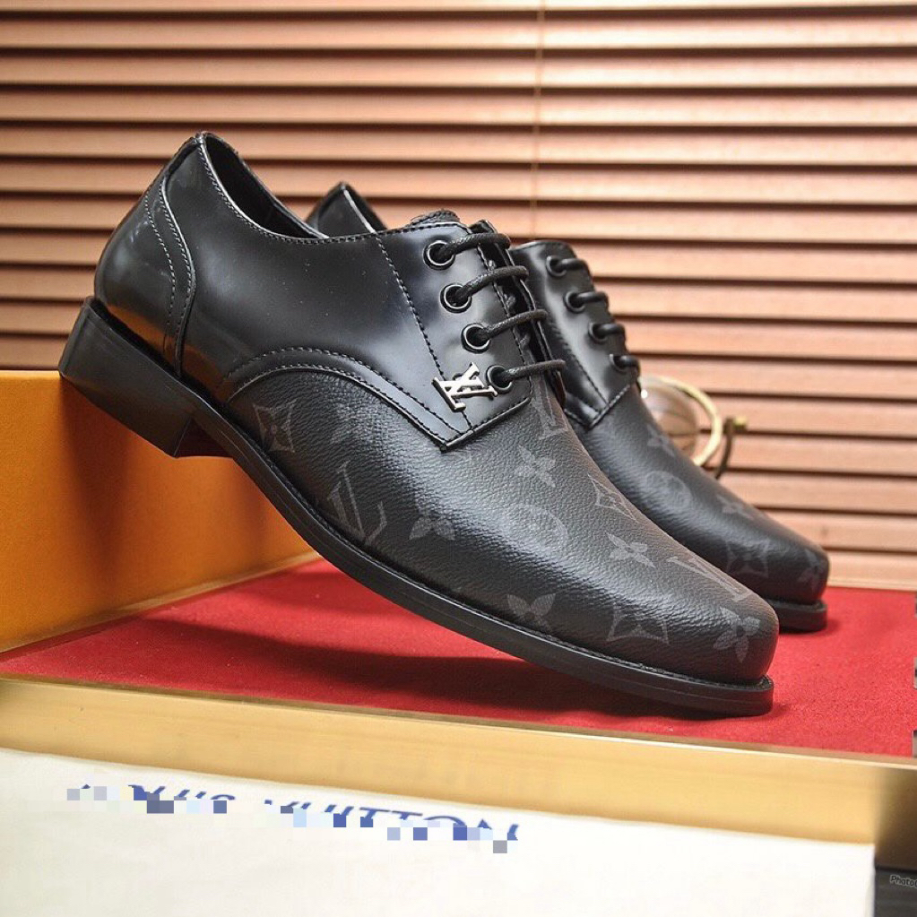 Sepatu kerja pria pantofel hitam kulit asli import / Sepatu pantofel pria impor