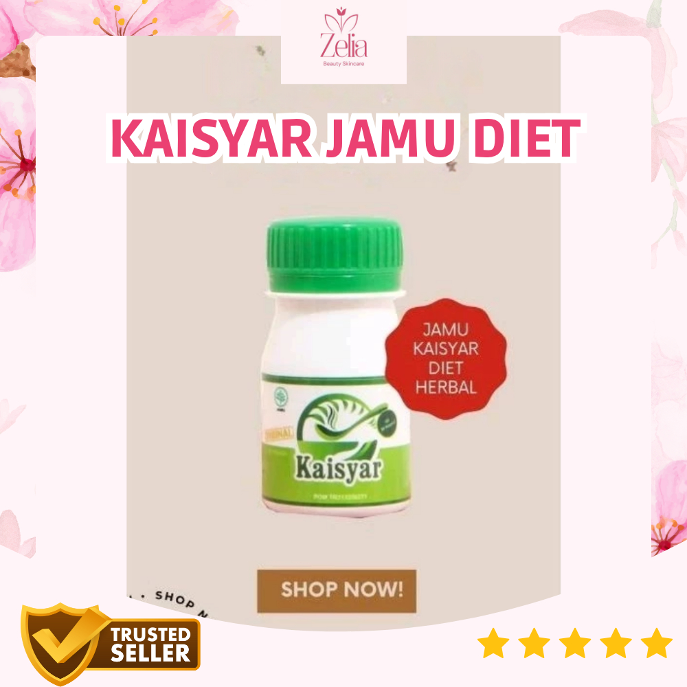 ZELIA KAISYAR Jamu Pelangsing Herbal 30 Kapsul Ecer - Diet Aman BPOM