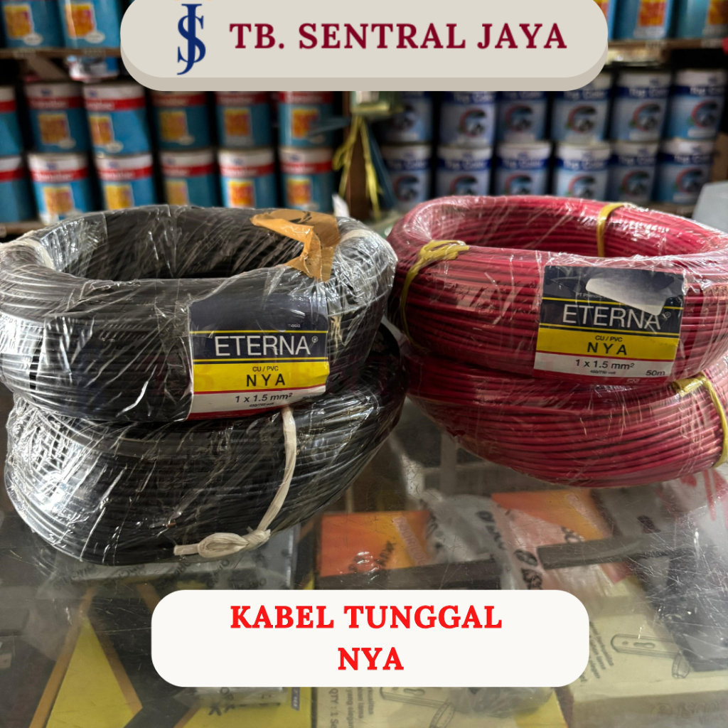 Kabel Tunggal NYA Eterna 1 x 1,5mm2 50m/Kabel NYA 1,5