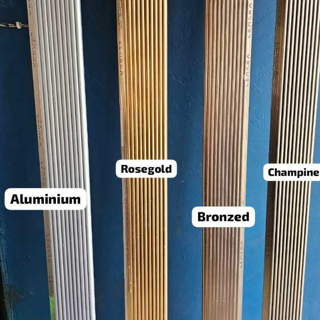 LEMKRA Tile Trim Aluminium Kuku Macan Corner Granit Kramik Geranit Sudut Lantai Stainless 125cm
