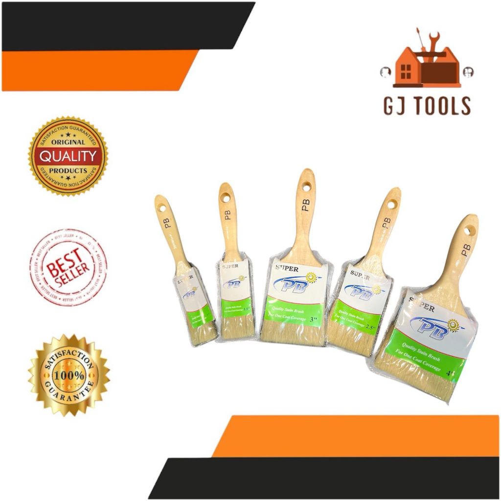 KUAS TANGAN BERKUALITAS 3 INCH MEREK PB/KUAS TANGAN 3 INCH/KUAS CAT AIR/KUAS CAT MINYAK/KUAS BULU