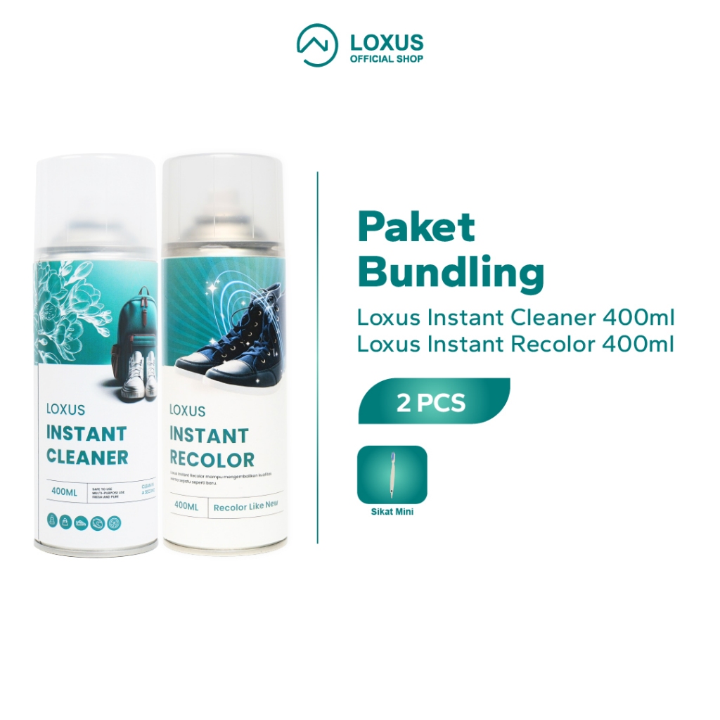 Loxus Paket Perawatan Sepatu Loxus Instant Cleaner dan Loxus Instant Recolor