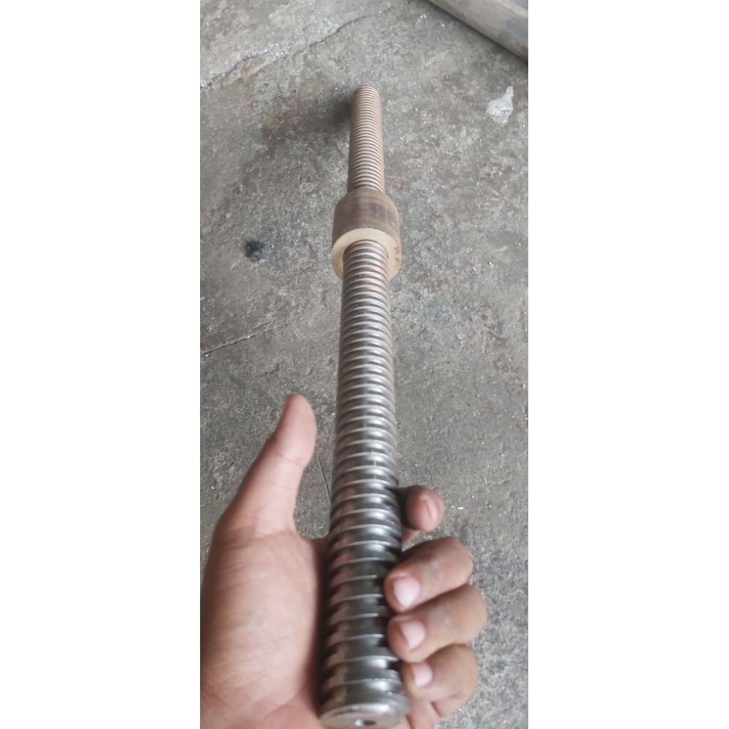 As Drat Besi Ulir Kotak Diameter 32mm Panjang 60cm Plus 1 Mur Long Drat