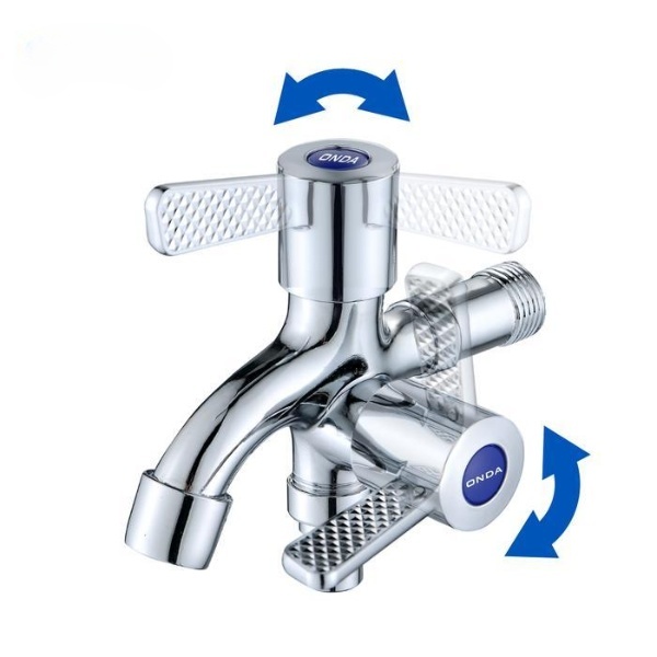 Toto - Kran Cabang 2 K-Tul 1/2 In Kran Kloset Keran Anti Bocor Kran Air Anti Karat Keran Mandi