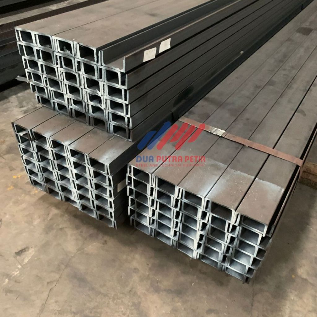 Besi Kanal UNP 5 (50 x 38 x 5) mm 6 m besi unp 50 besi kanal unp 50 distributor besi baja bahan bang