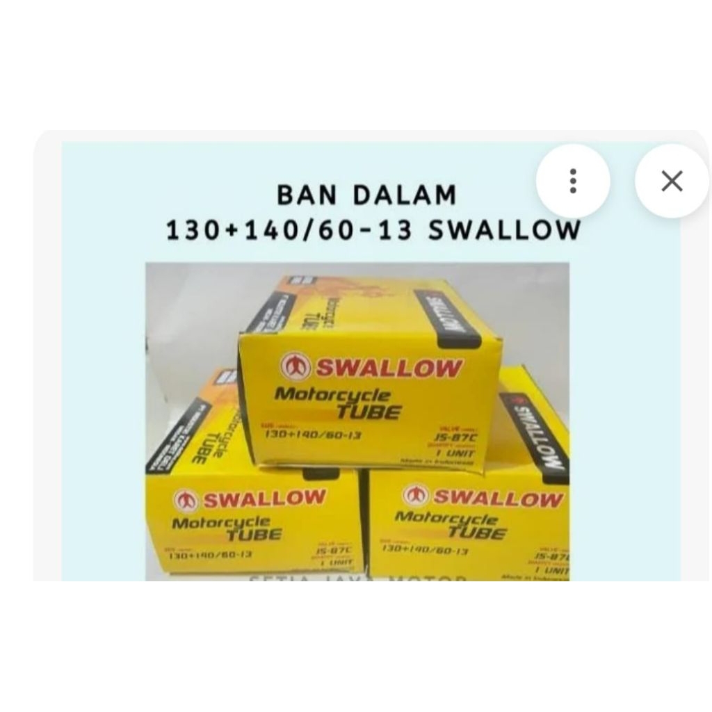 Ban Dalam Swallow 130+140/60-13 Ban Dalam Nmax, PCX 160, ADV.