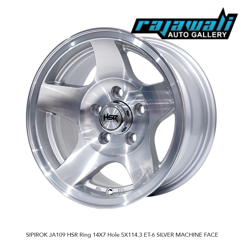 VELG MOBIL RING 14 SIPIROK HSR LEBAR 7 PCD 5X1143 SILVER POLISH BUAT MOBIL GRANDMAX