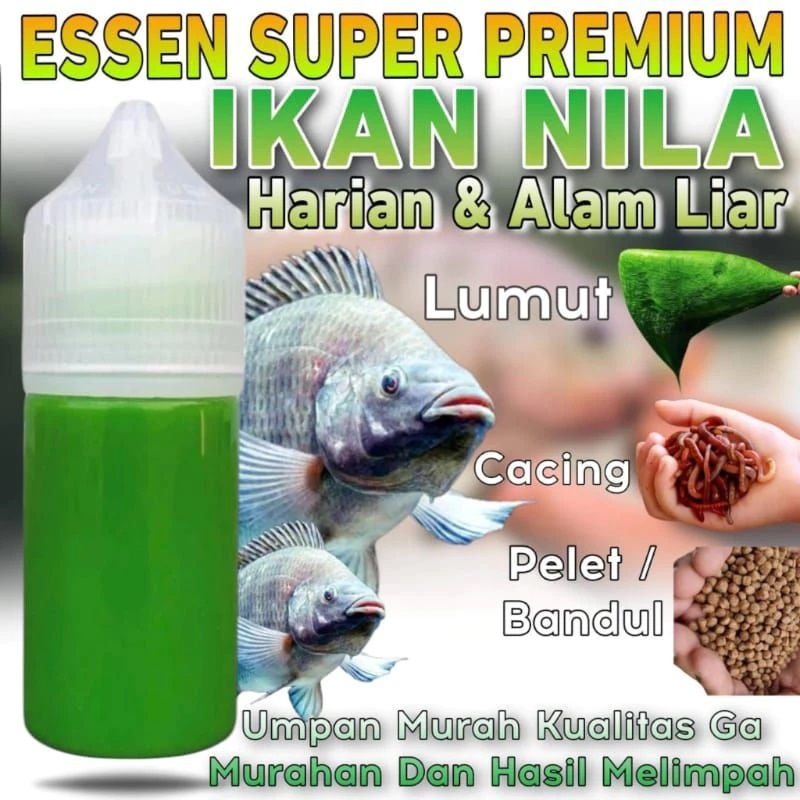 Essen ikan nila 30ml media lumut paling ampuh essen ikan nila cacing essen ikan liar nila pelet esse