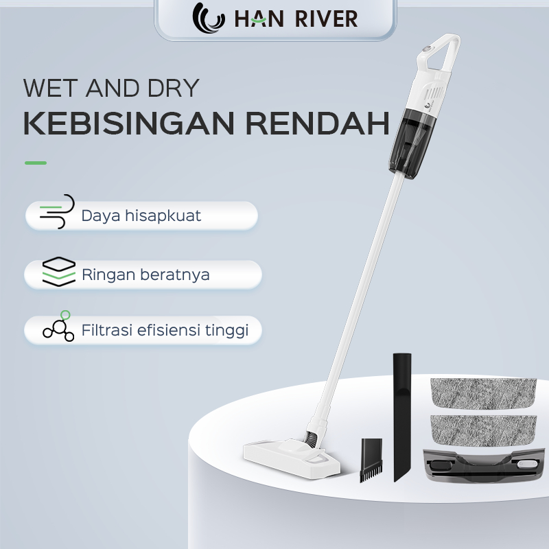 HAN RIVER Vacuum Cleaner Portable Hisap Dan Mengepel 5 In 1 Anpa Kabel Genggam Penyedot Debu