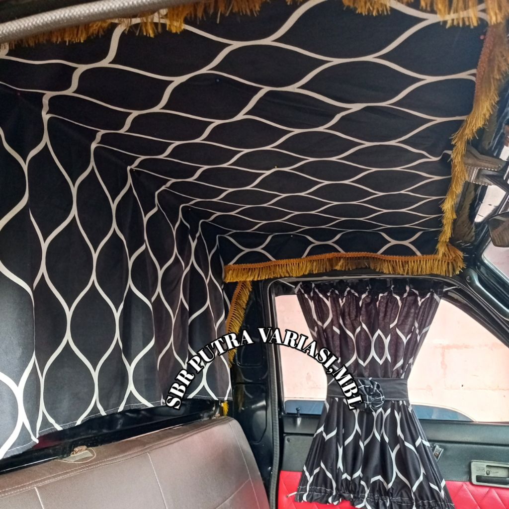 plafon mobil 1set gorden kaca samping/ asesoris plafon atap kabin mobil 1set Tirai mobil kaca sampin