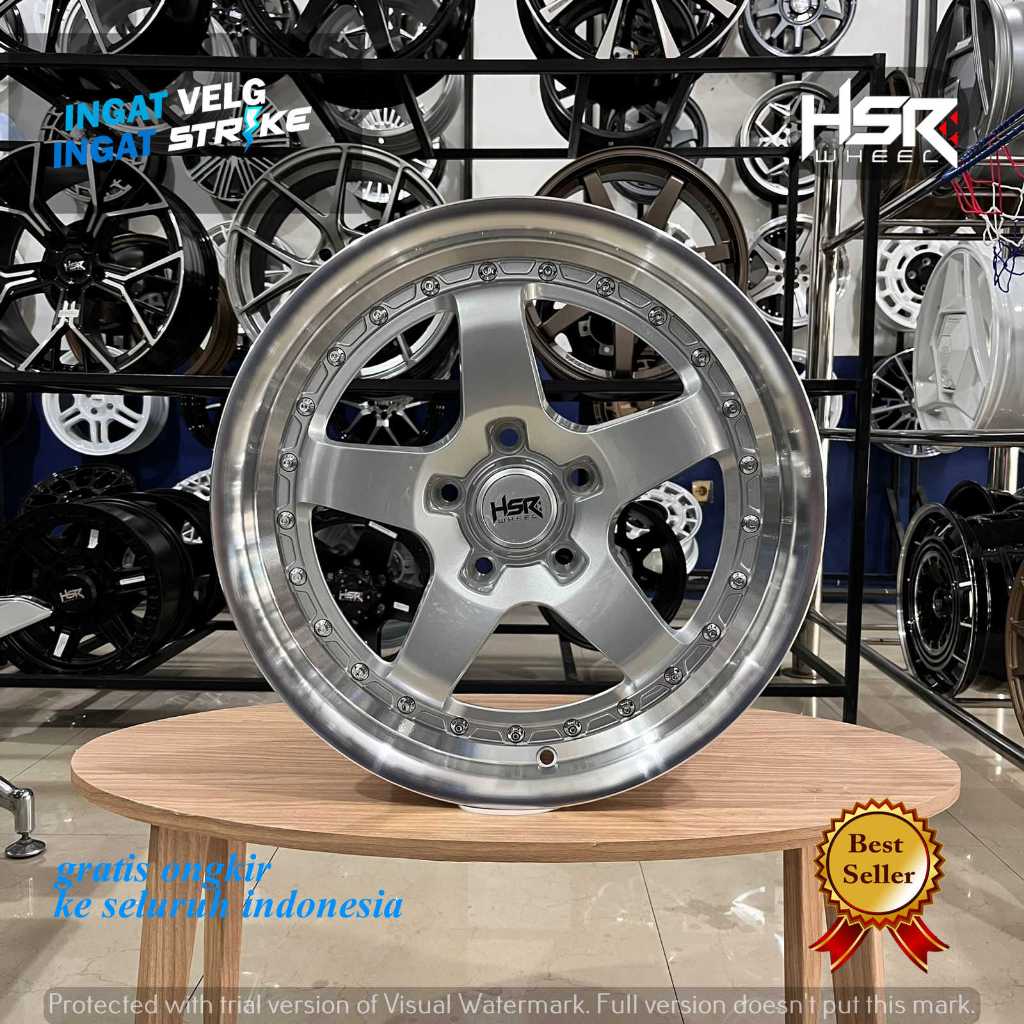VELG CELONG LEBAR BELANG WARNA SILVER POLISH PCD 5X114,3