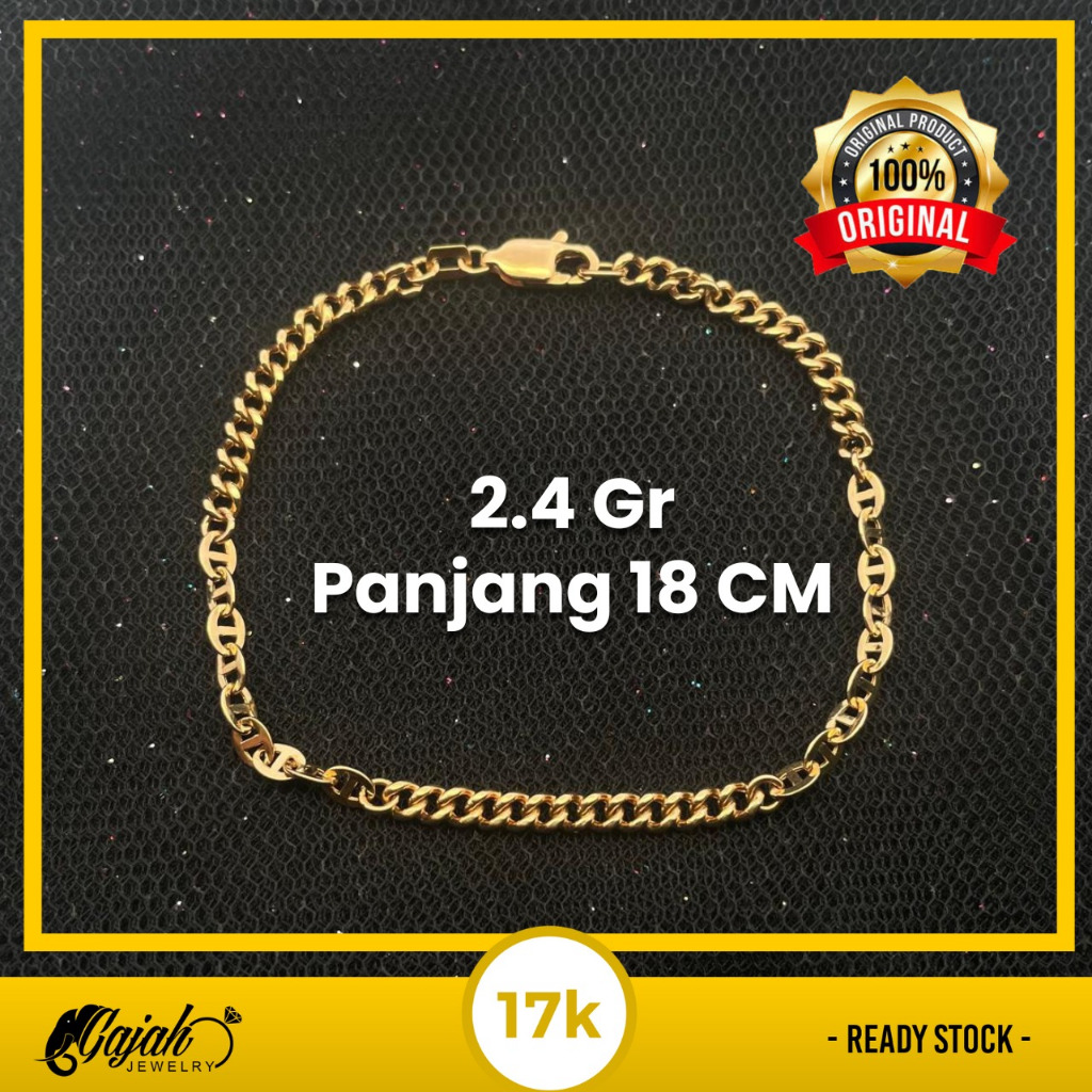 Gelang Rante Dewasa Emas 2.4 Gram Toko Emas Gajah Online Salatiga 7960