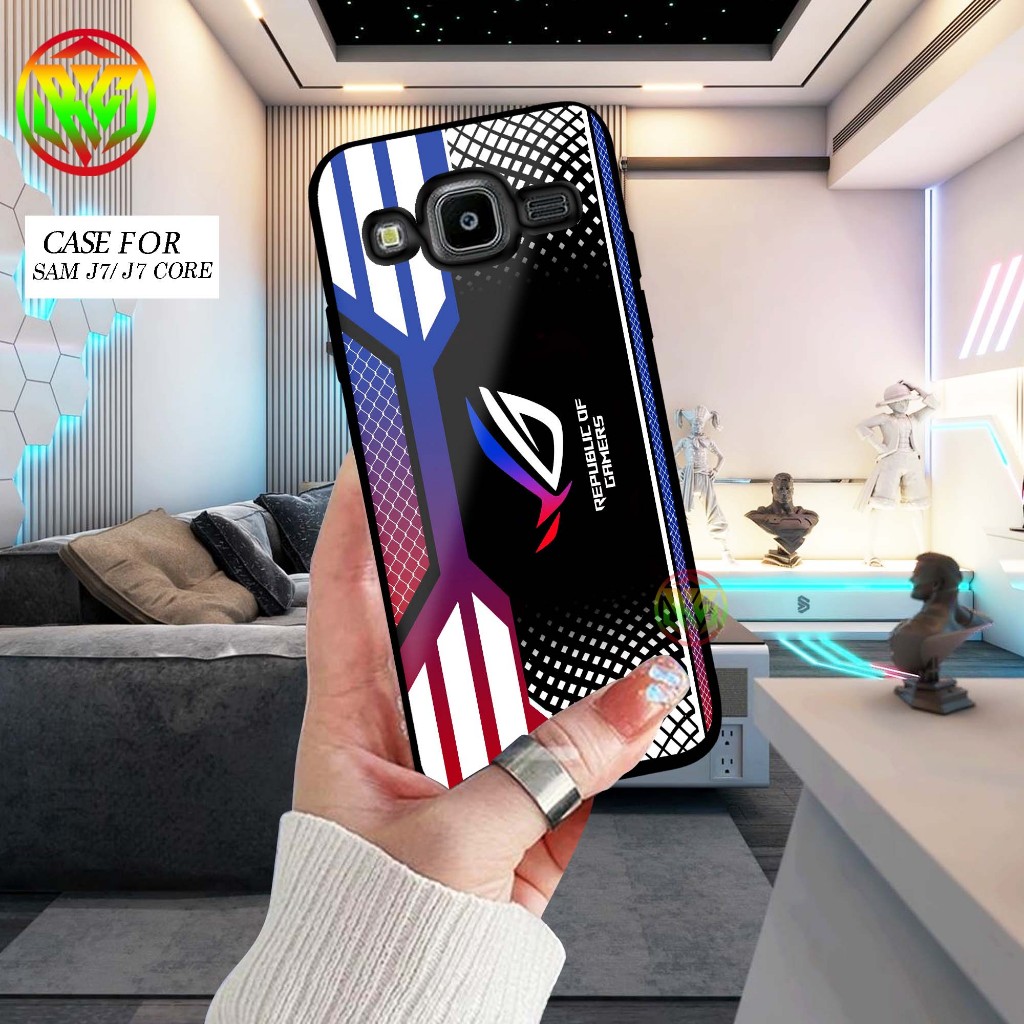 Case Samsung J7 2015/J7 Core - Motif Terbaru Hardcase Glass Kilau New Case Glossy casing Hp Samsung 