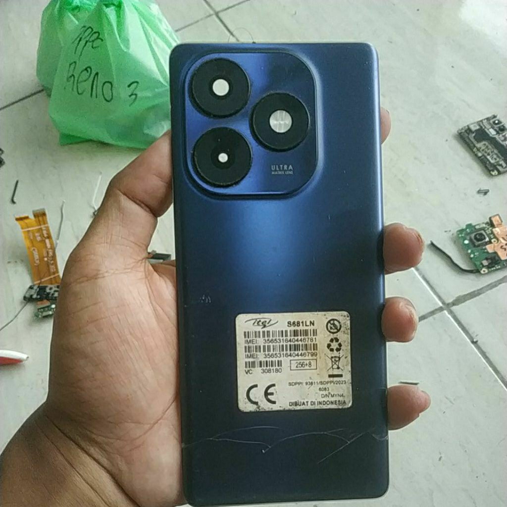 backdoor bekas itel s23 plus,fisik cek gambar,masih bisa pakai