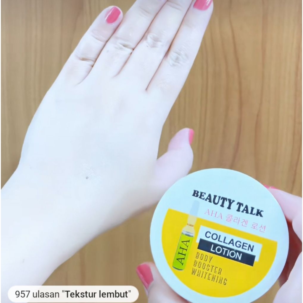 BEAUTY TALK AHA Collagen Lotion 100ML - Lotion Pencerah dan Pemutih Tubuh Efektif