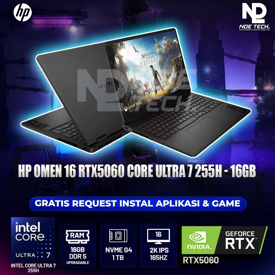 HP OMEN 16 RTX5060 CORE ULTRA 7 255H