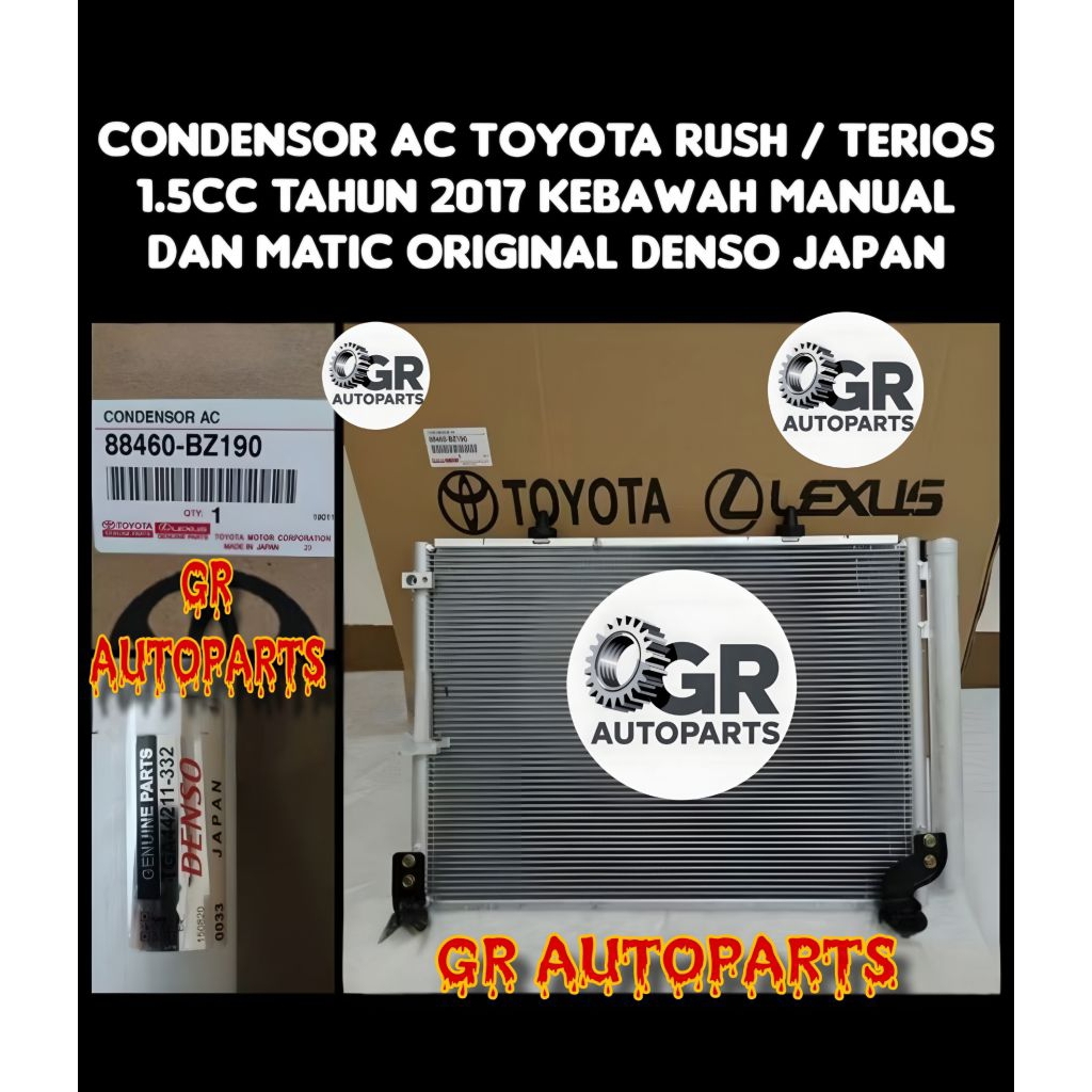 CONDENSOR AC KONDENSOR TOYOTA RUSH / TERRIOS DENSO JAPAN