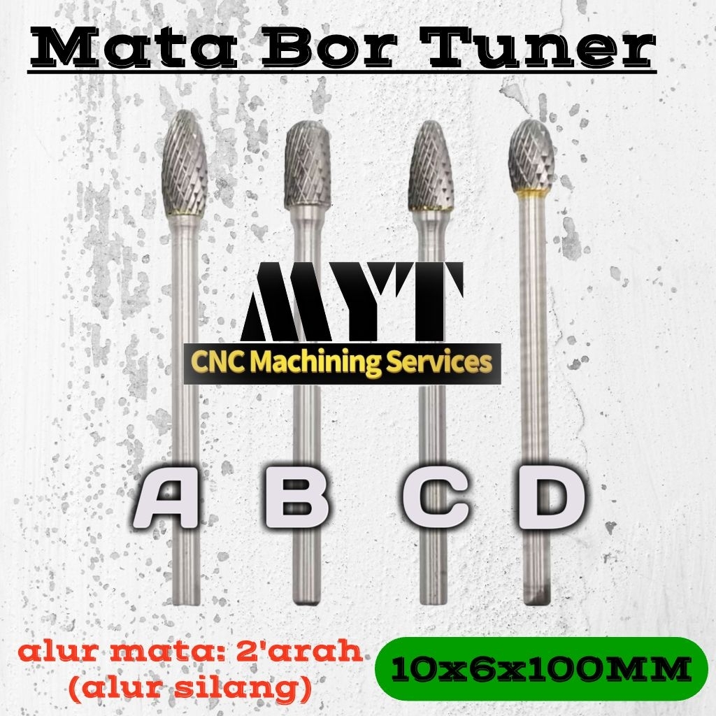 Mata Bor Tuner Panjang 6x100mm Mata Bor Tuner / Mata Cuner Alat Cuner Porting
