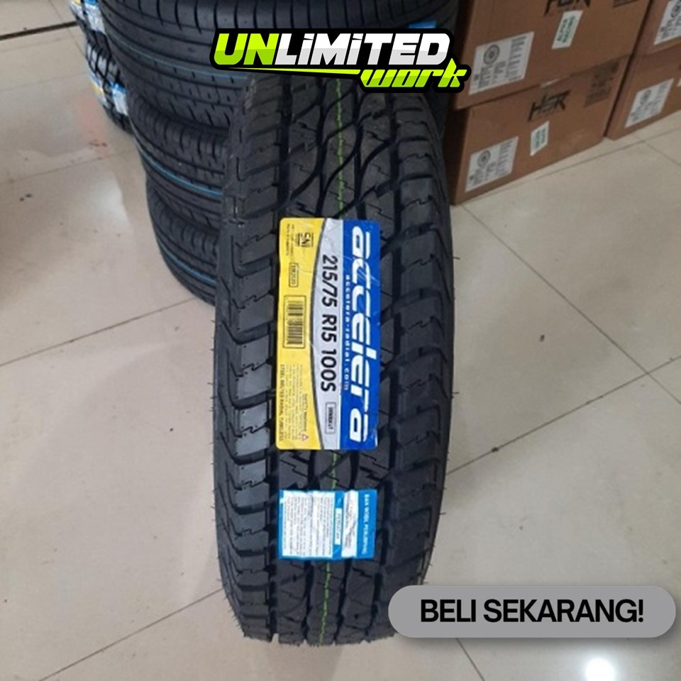 Ban Mobil Semi OffRoad AllTerrain Ring 15 ACCELERA OMIKRON A/T 215 75 R15 Untuk Jimny Katana Taft