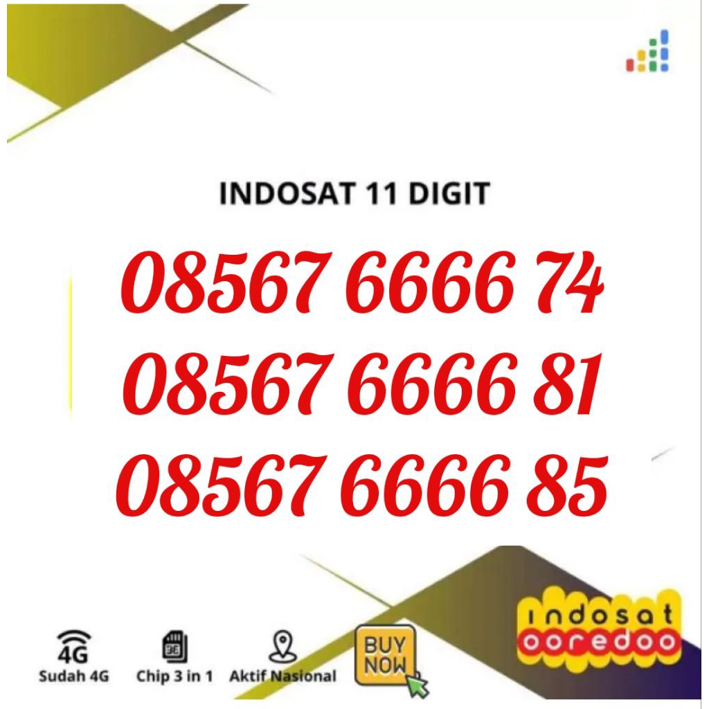kartu perdana indosat cantik 11 digit dasyat cantiknya