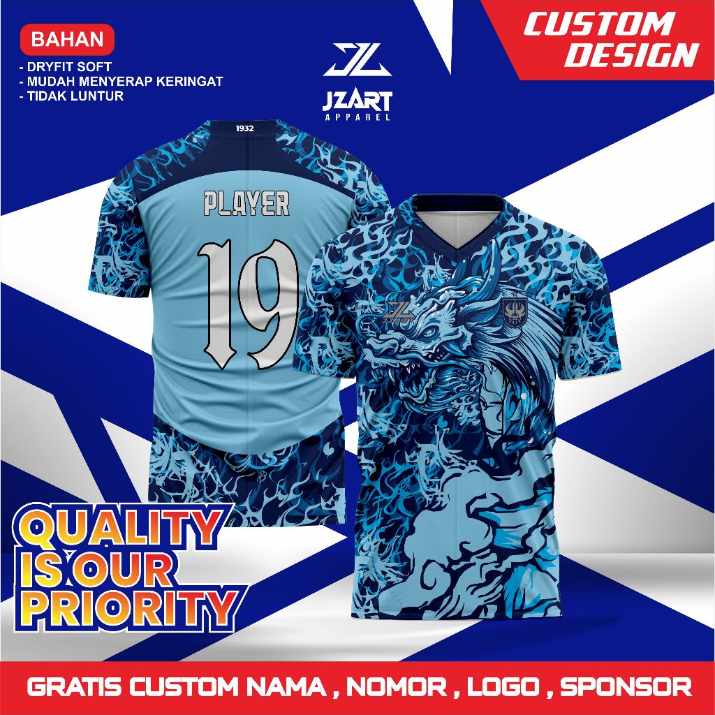 Jersey PSIS Fantasi Naga Custome Nama n Nomer