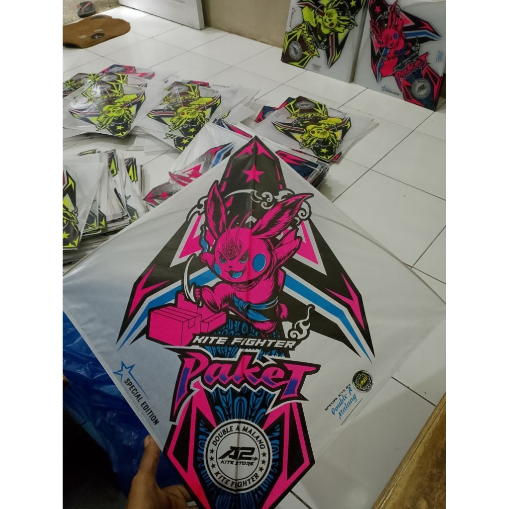 LAYANGAN SUKOI FULL PETUNG LILITAN MEWAH 50pcs