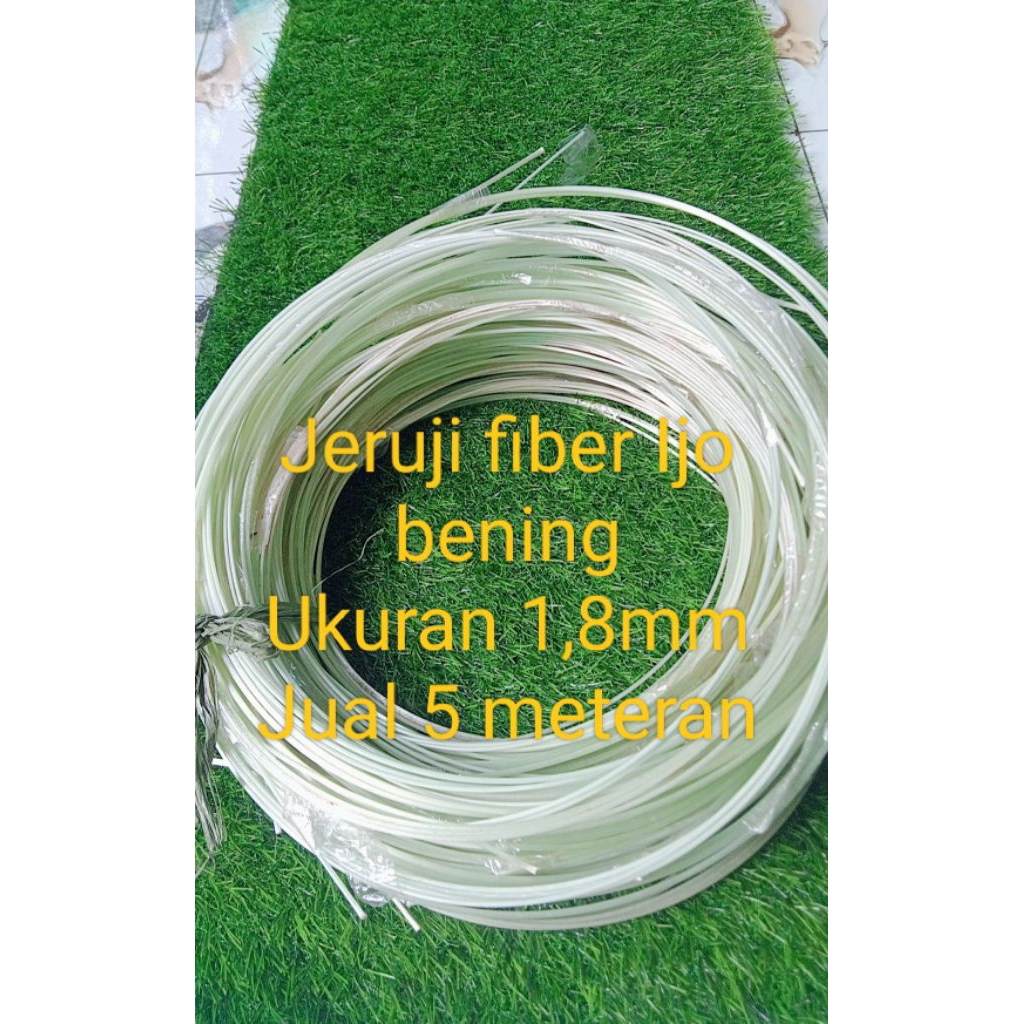 jeruji fiber Ijo bening ukuran 1,8mm jual 5 meteran roll