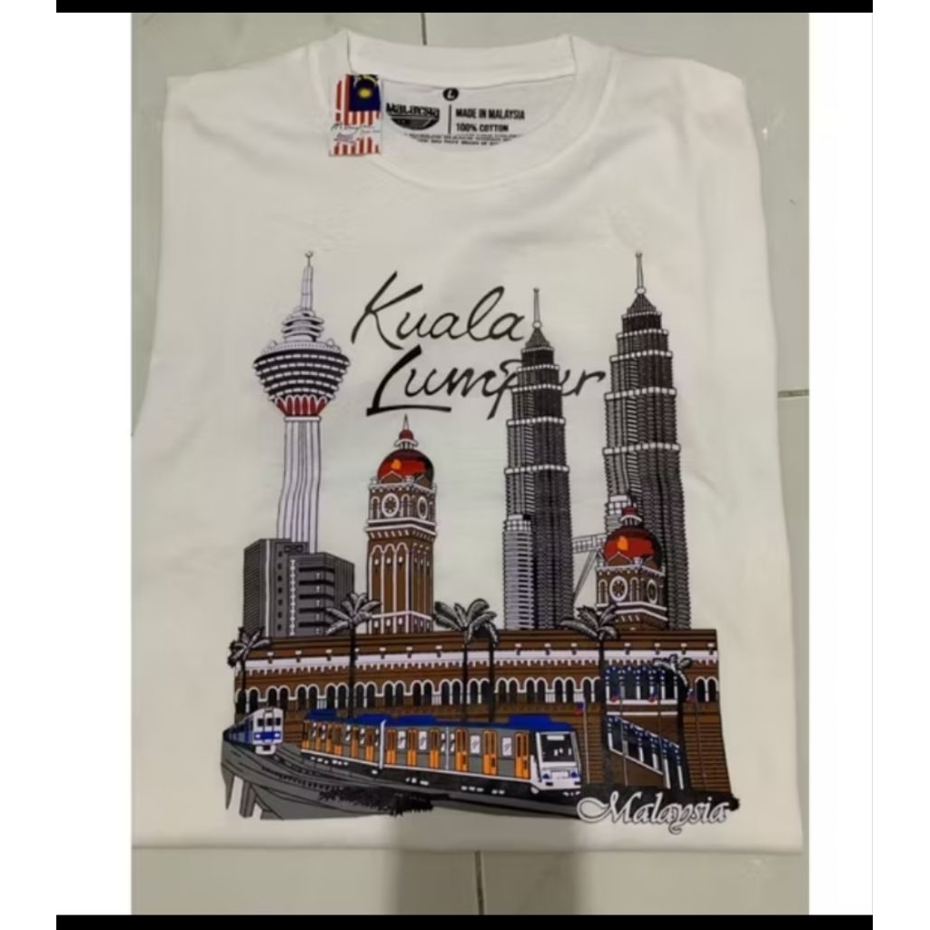 kaos malaysia MOTIF TRAIN baju oleh oleh malaysia 0029s