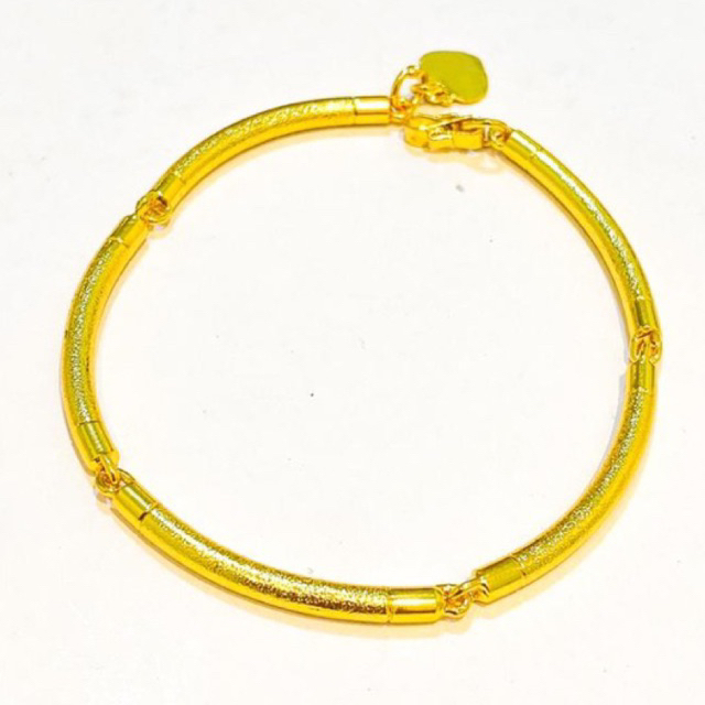 gelang belah patah viral Lapis Emas 24krt Crum Emas Muda 18gram gelang Cewek Replika Premium Gold