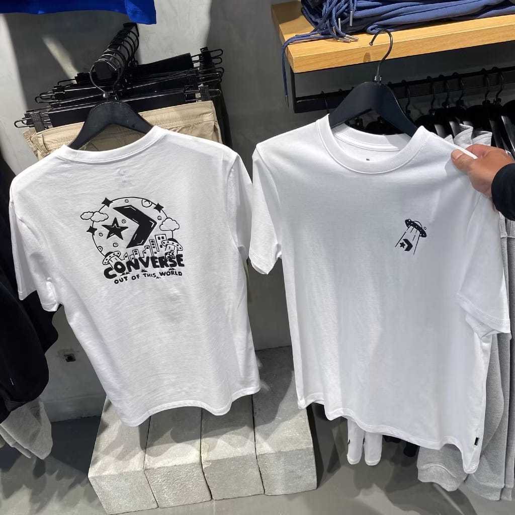 Free Ongkir - T-shirt Converse Baskılı Erkek Beyaz T-Shirt ERKEK T-shirt