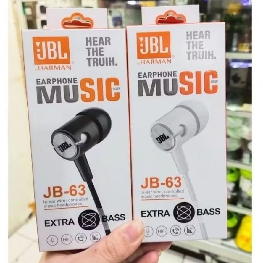 HEADSET JBL JB-63 KABEL STRIO ORIGINAL FEEL THE SUPER XT-RA BASS+