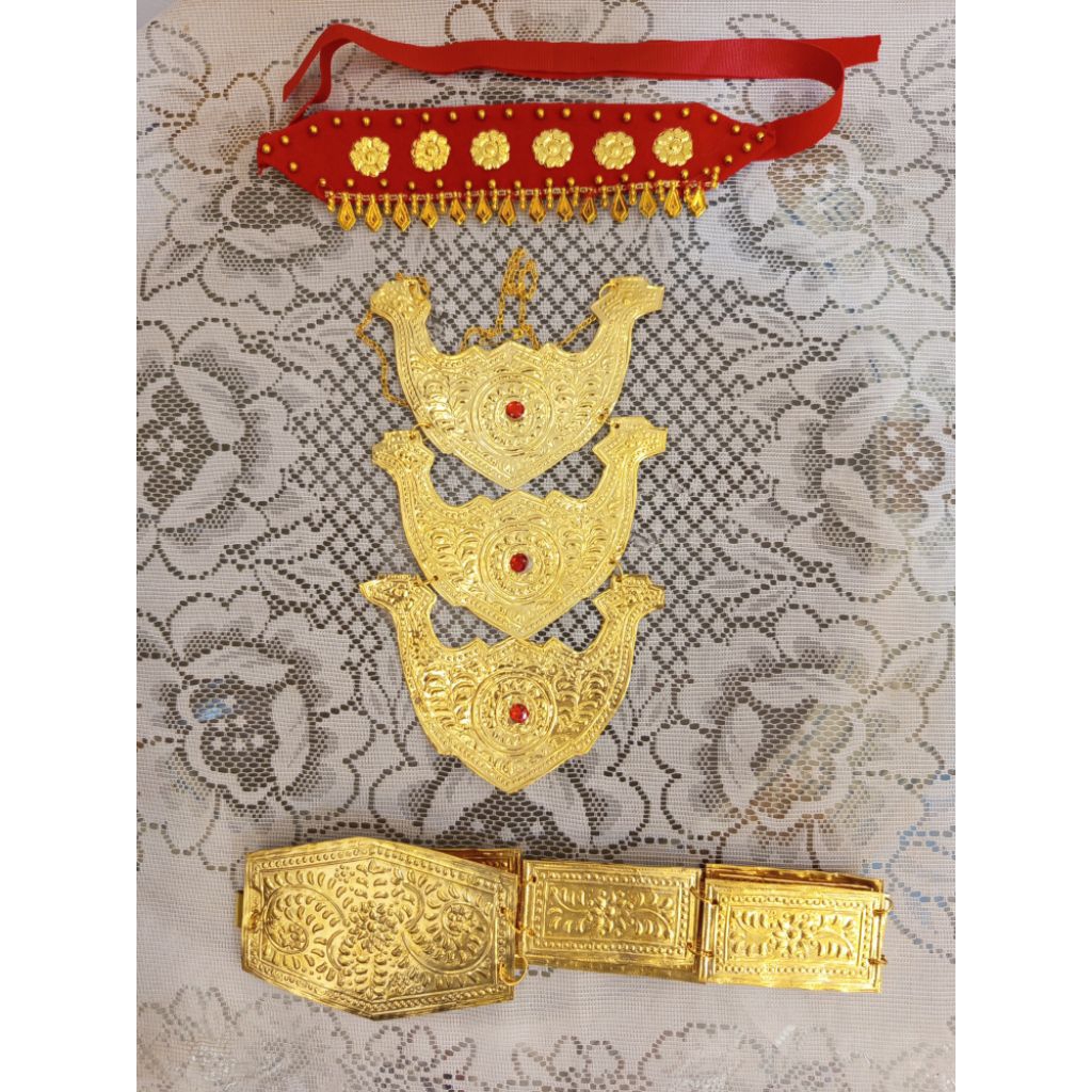 Aksesoris Baju Adat Palembang Gandik Satu Set / Aksesoris Adat Palembang