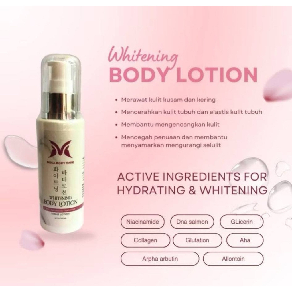 NIGHT LOTION MECA BODYCARE (Aha,Niacinamide,Alpha Arbutin)