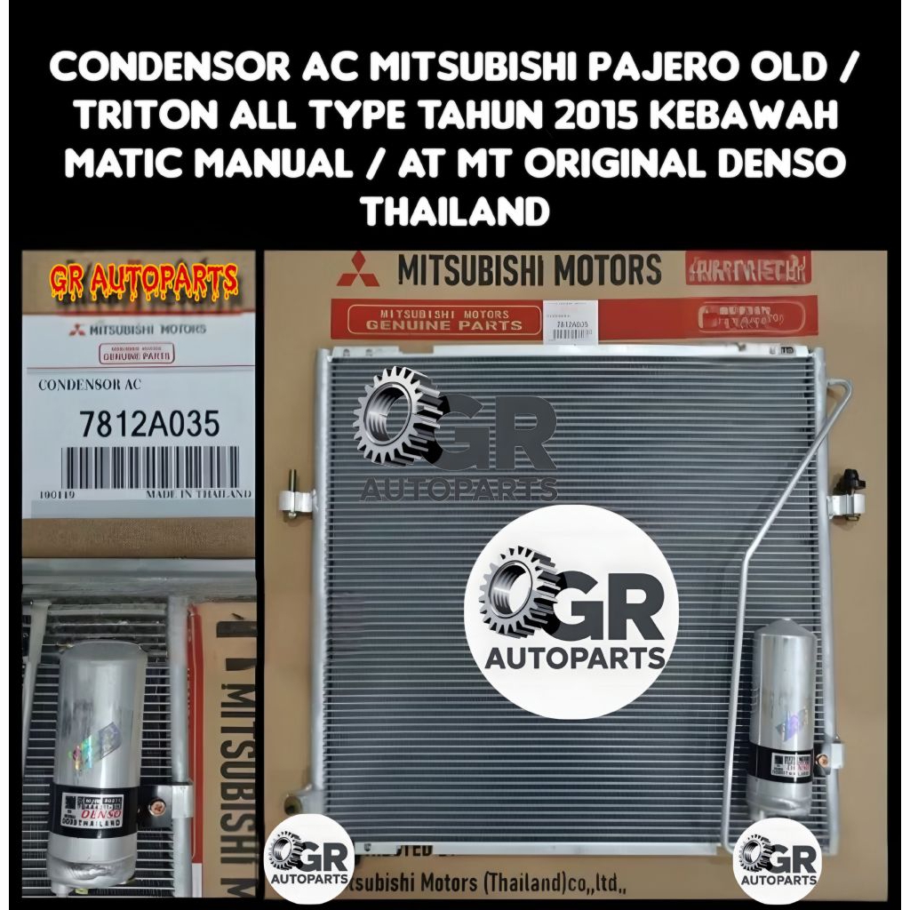 CONDENSOR AC KONDENSOR MITSUBISHI PAJERO OLD / TRITON LAMA KB4 DENSO THAILAND