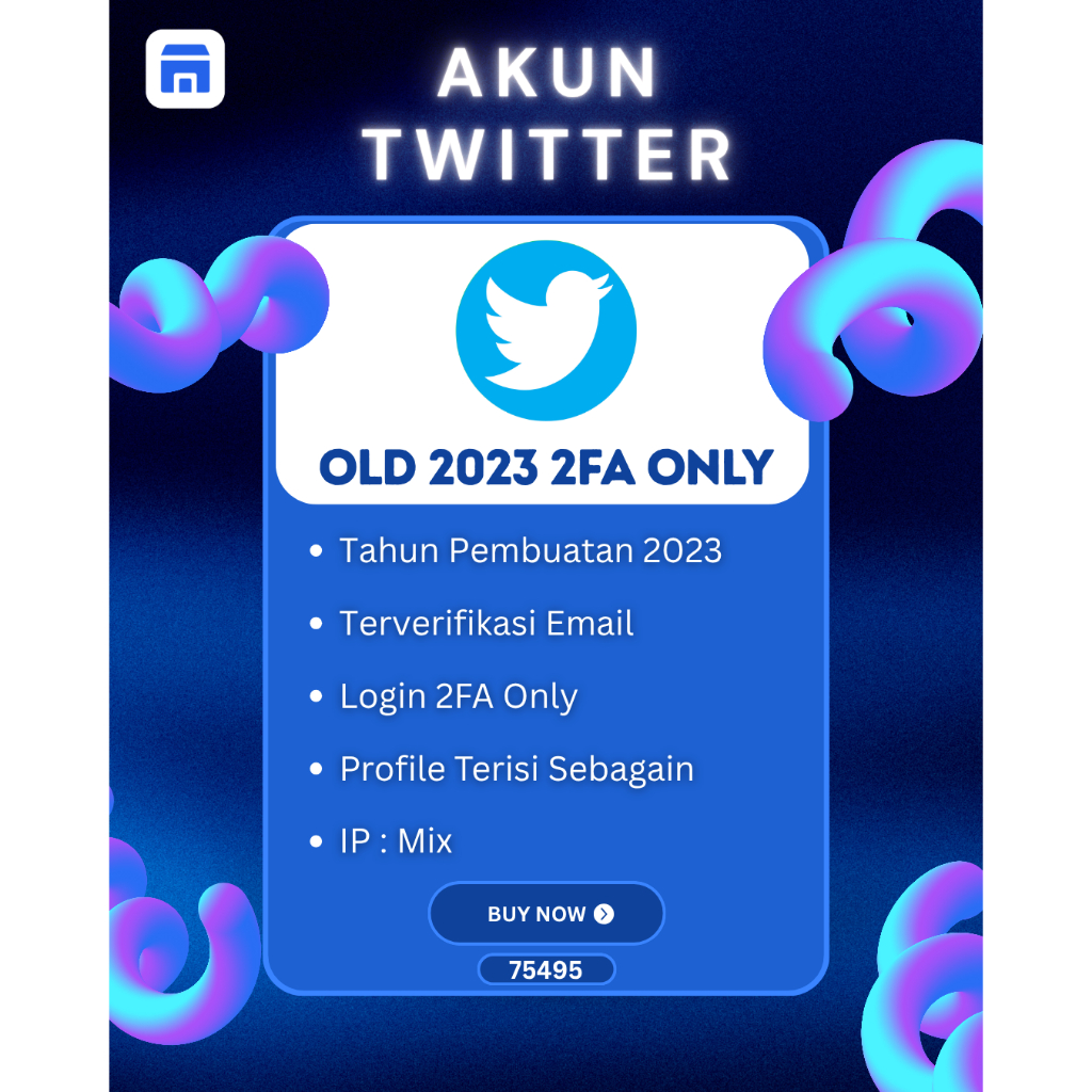 Akun Twitter Tua | Twitter OLD | Tahun 2023 | 2FA + Auth Token | Profil Terisi Sebagian