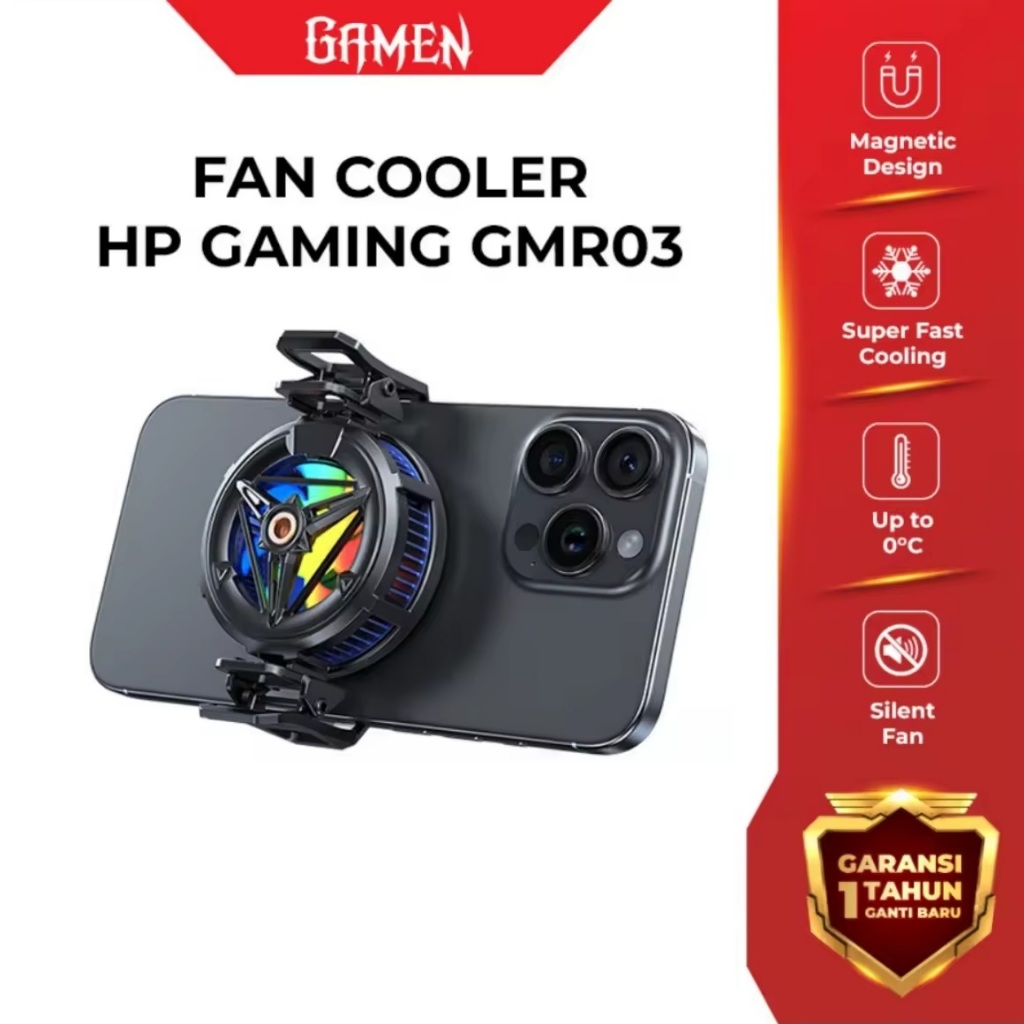 GAMEN Fan Cooler Hp GMR03 Pendingin Hp Untuk Game Original