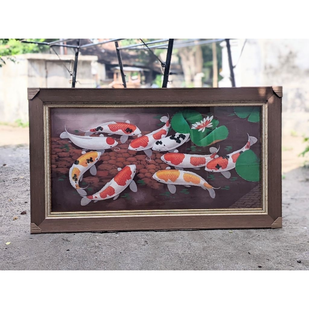 lukisan ikan koi jumbo