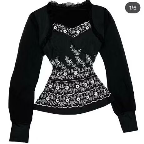 Vintage Long-sleeve Top