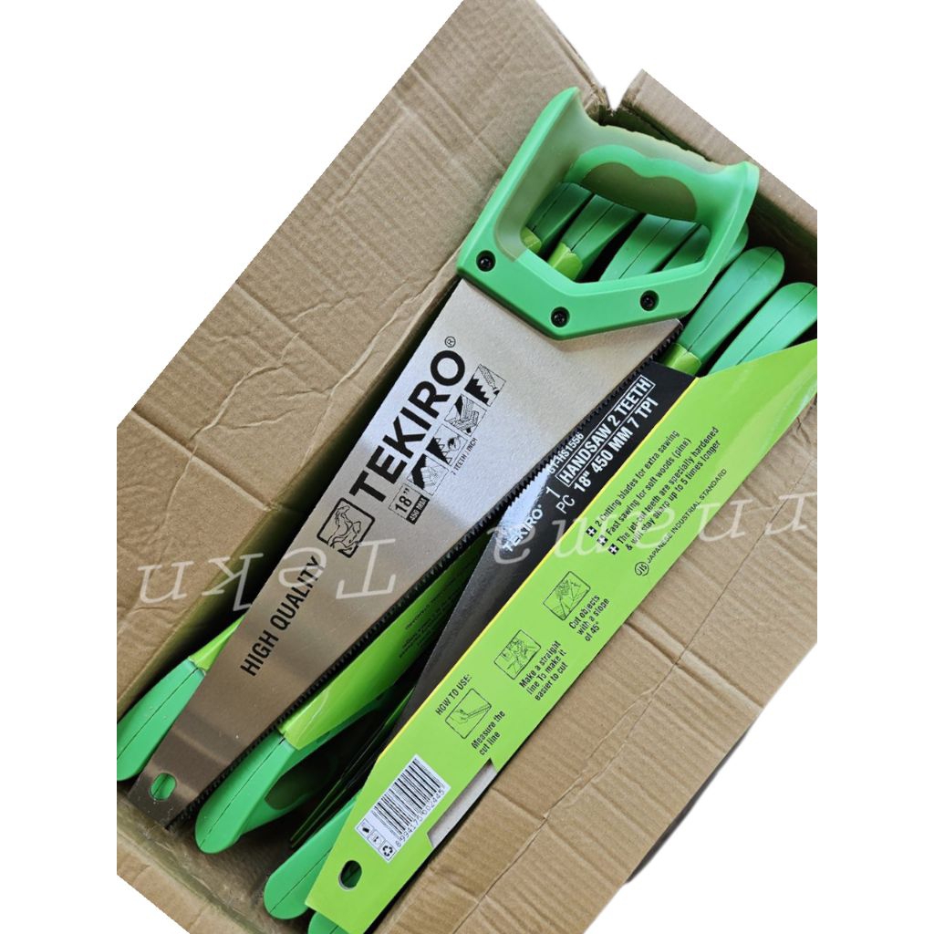 Gergaji Tangan Tekiro GG Fiber 2T 18" 450mm 7 TPI Gergaji Kayu Gergaji Belah Gagang Fiber