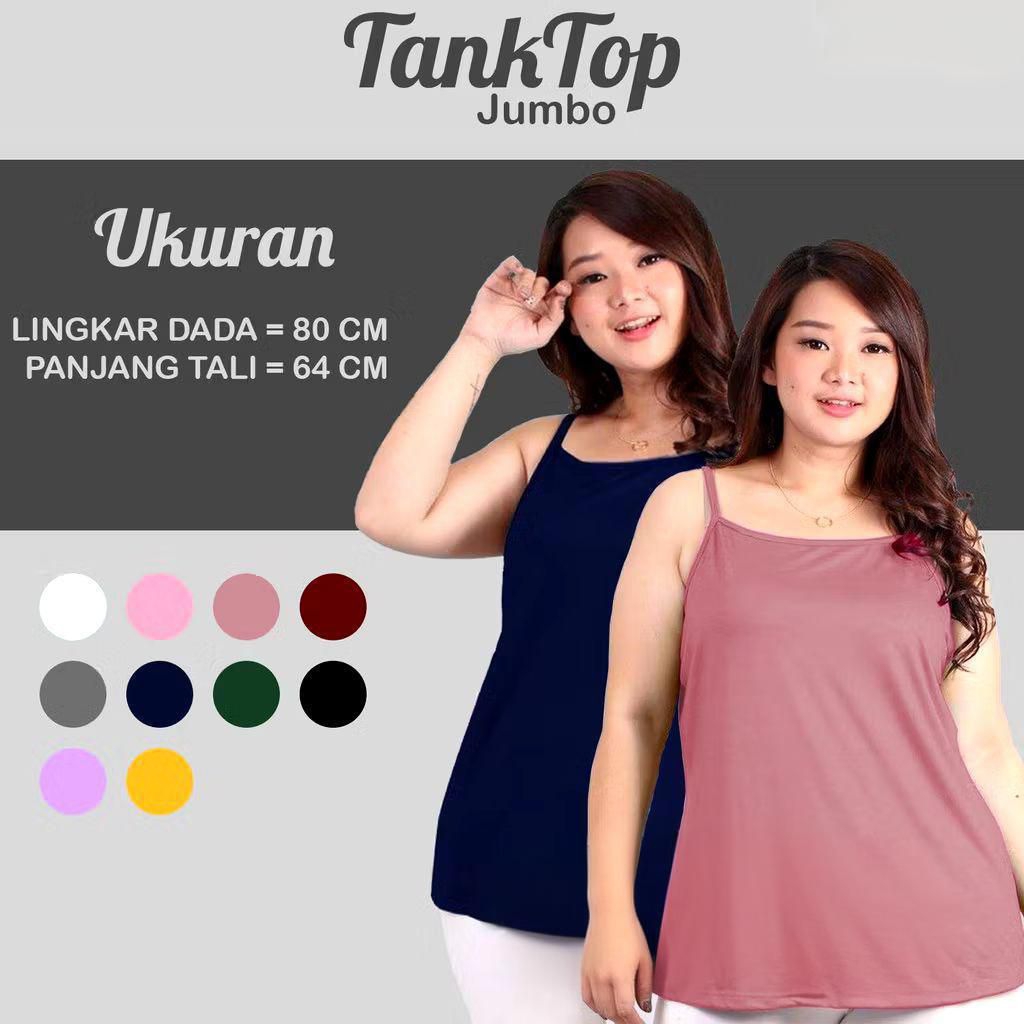 [COD] Tanktop Wanita Jumbo/Singlet Wanita Jumbo/Dalaman Wanita Jumbo/Anak Baju Wanita Jumbo