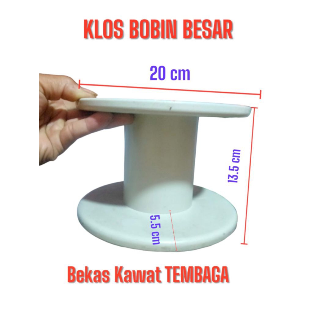 Bobin sedang BEKAS / klosan kabel/ kawat.  Bekas Gulungan kawat tembaga / klosan sedang / klosan put